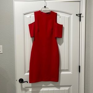 Zara Red Sheath Dress Size Small